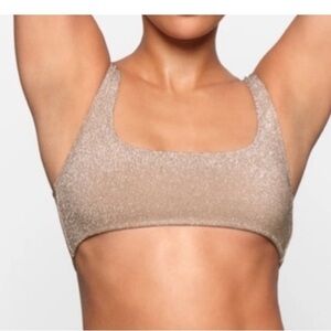 NWT Skims Glitter Swim Scoop Top 3X Crop Top / bralette